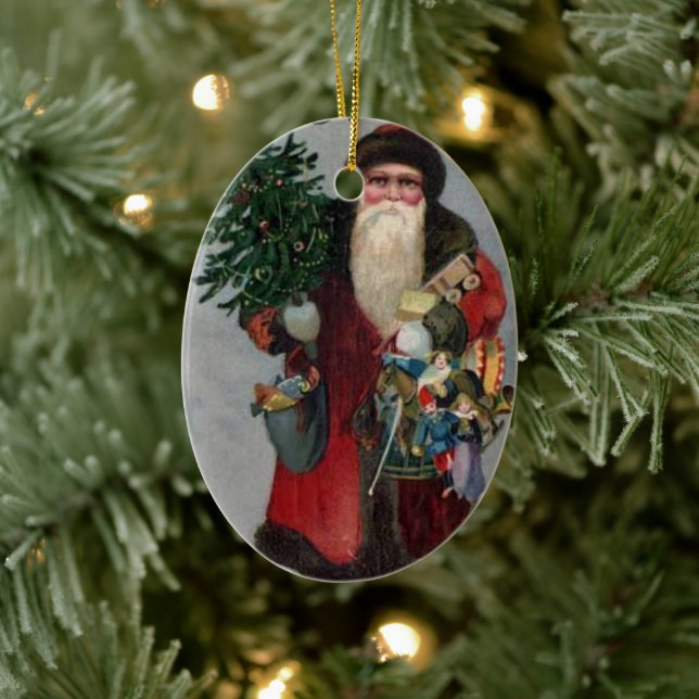 Victorian Era Santa Christmas Ornament (Tree)