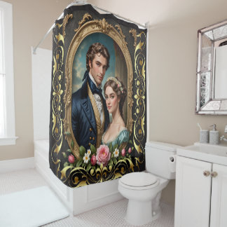 Victorian era shower curtain