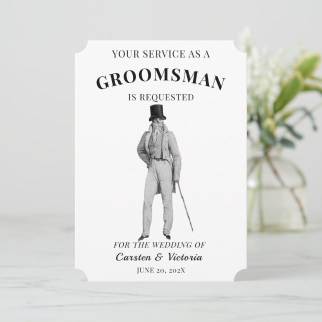 Victorian Era Vintage Bridesmaids Invitation (Standing Front)