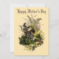 Victorian Era Wren's Nest & Flowers Mother's Day