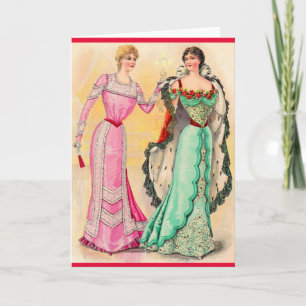 Victorian evening wear card