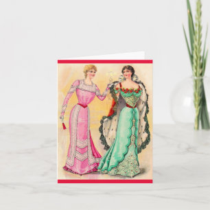 Victorian evening wear note card