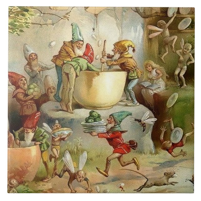 “Victorian Fairies” by E S Hardy Tile (Front)