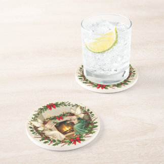 Victorian Fairies Christmas Spirirt Coaster