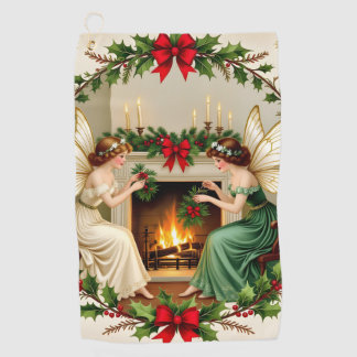 Victorian Fairies Christmas Spirirt Golf Towel