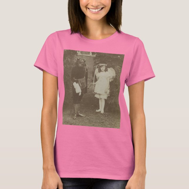 Victorian fairy and wolf t-shirt (Front)