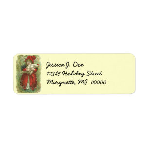 Victorian Farm Girl chicken Return address Label