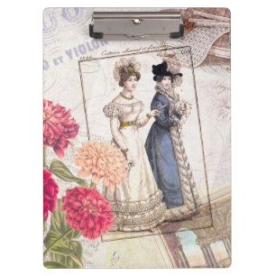 Victorian Fashion Collage Clipboard