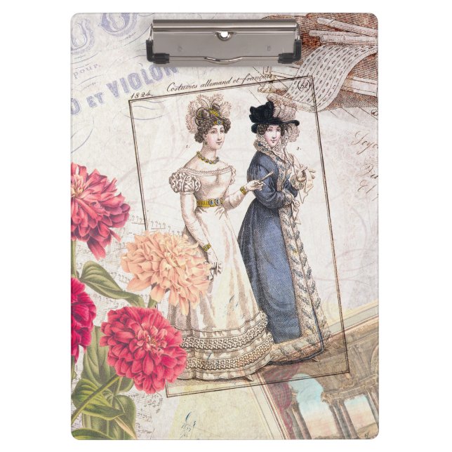 Victorian Fashion Collage Clipboard (Front)