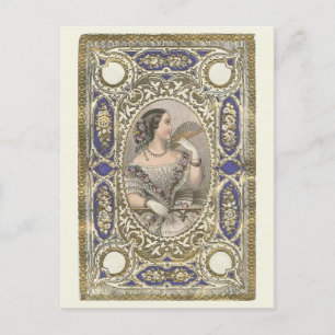 Victorian Fashion, Woman of Cards Vintage Style