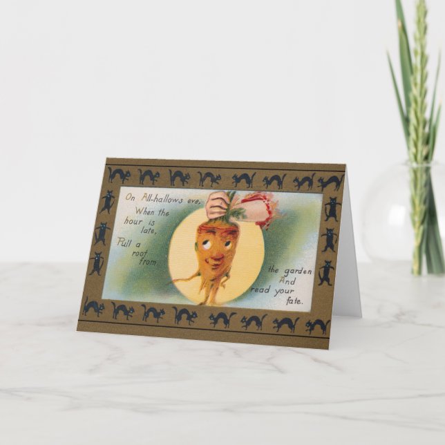 Victorian Fate Halloween Greeting Card (Front)