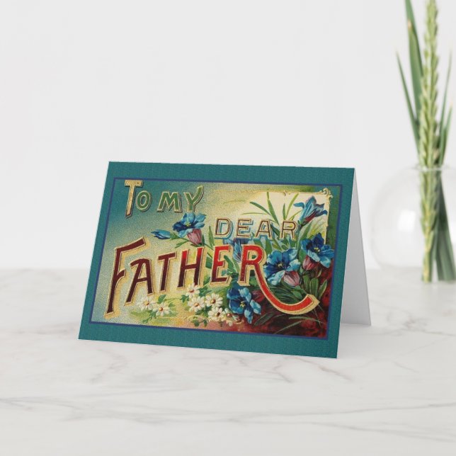 Victorian Father's Day Greeting Card (Front)