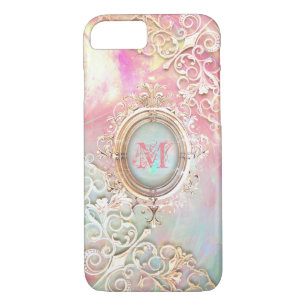Victorian filigree opal pink mother of pearl iPhone 8/7 case