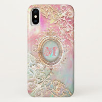 Victorian filigree opalescent gemstone