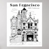 Victorian Firehouse and Truck