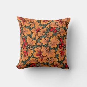 Victorian Floral and Leaf Pattern Nature Art Cushion