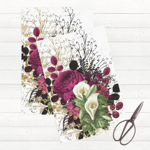 Victorian Floral Collage Tissue Paper