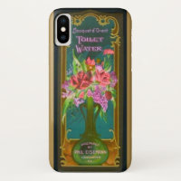 Victorian floral french perfume label vintage