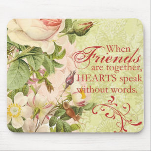 Victorian Floral Friendship Mouse Mat