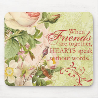 Victorian Floral Friendship Mouse Mat