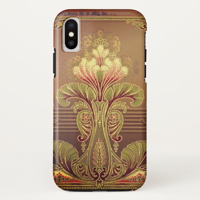 Victorian floral frieze elegant flower art nouveau Case-Mate iPhone case (Back)