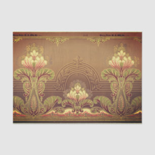 Victorian floral frieze elegant flower art nouveau tissue paper