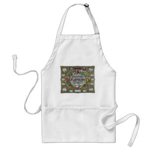 Victorian floral fruit baking extracts chart standard apron