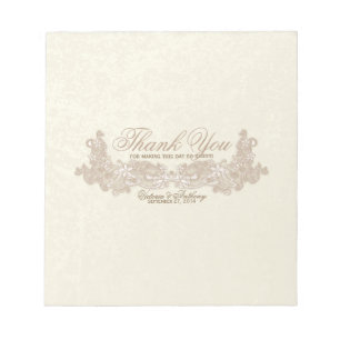 Victorian Floral Lace Design Candy Bar Wrap Notepad