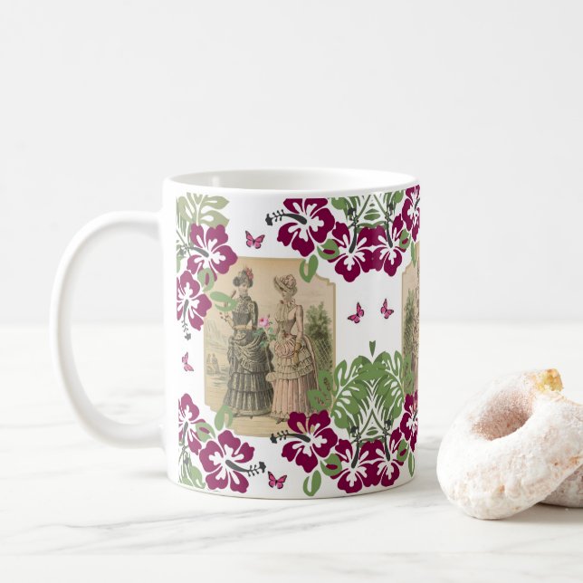 Victorian Floral Mug (With Donut)
