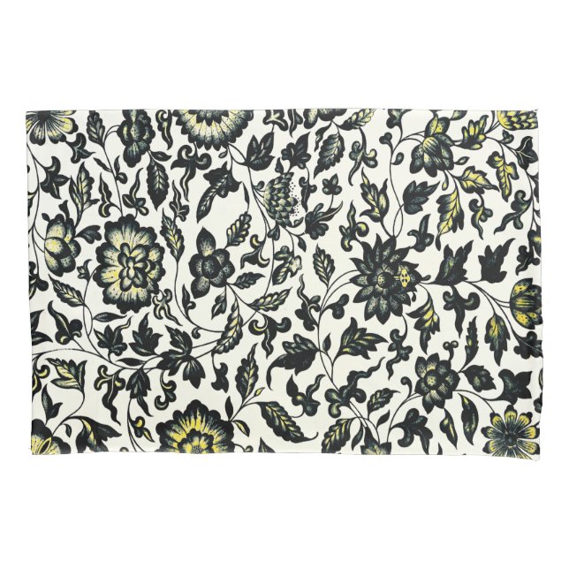 Victorian Floral Ornament Pattern Pillowcase (Front)