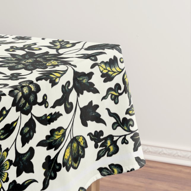 Victorian Floral Ornament Pattern Tablecloth (In Situ)