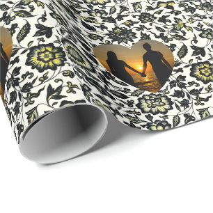 Victorian Floral Ornament Pattern Wrapping Paper