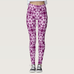 victorian floral pattern leggings