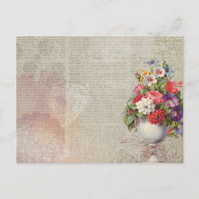 Victorian Floral Postcard (Front)