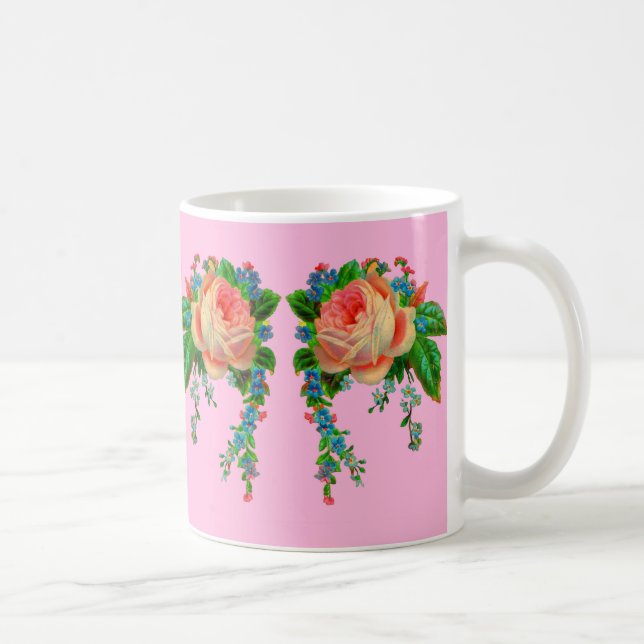 Victorian floral print coffee mug (Right)