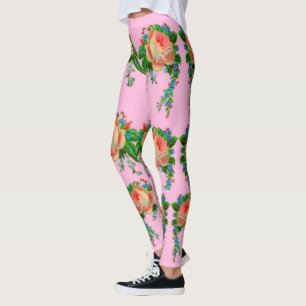 Victorian floral print leggings