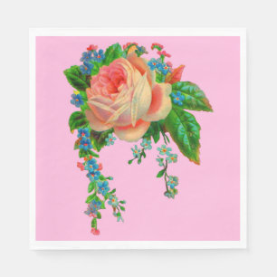 Victorian floral print napkin