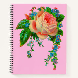 Victorian floral print notebook