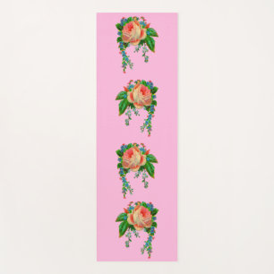 Victorian floral print yoga mat