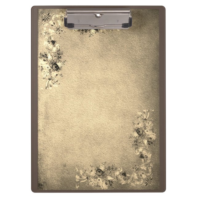 Victorian floral rose flowers elegant clipboard (Front)