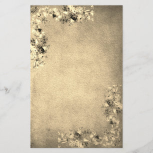 Victorian floral rose flowers elegant stationery