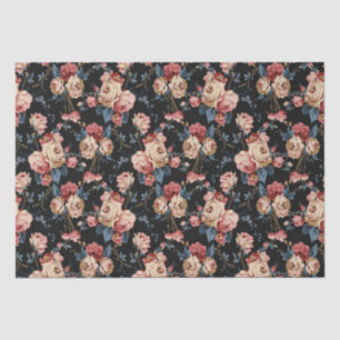 Victorian floral rose pattern tissue paper