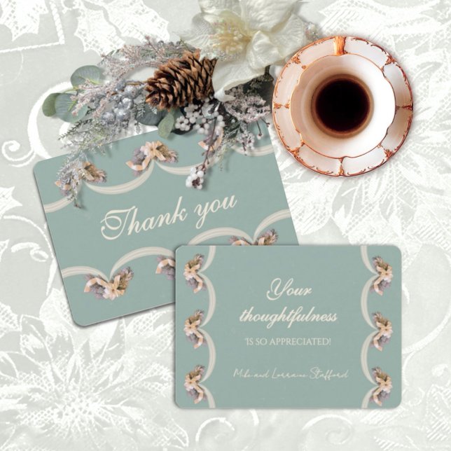 Victorian Floral Tapestry Blessing Thank You Card (Creator Uploaded)