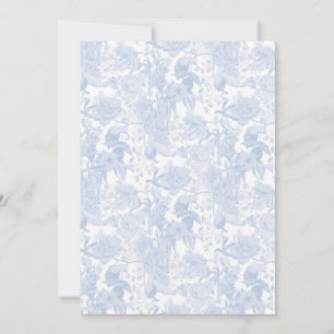 Victorian Floral Toile in Wedgewood Blue Save The Date
