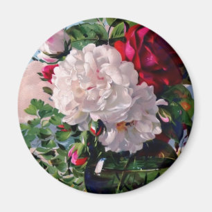 Victorian Floral Vase Study Magnet