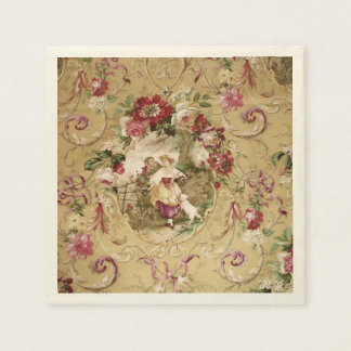 Victorian Floral Wallpaper Napkin