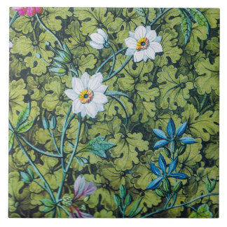 Victorian floral wallpaper tile