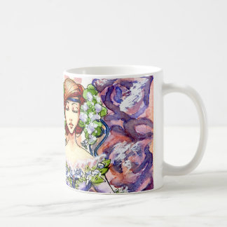 Victorian Floral Watercolor Design Coffee Mug