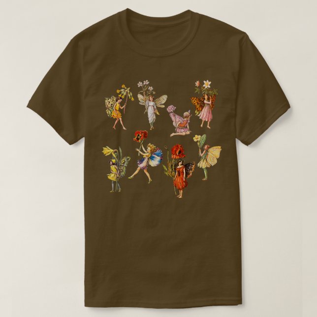Victorian Flower Fairies T-Shirt (Design Front)