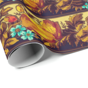 Victorian flower vintage floral pattern elegant wrapping paper